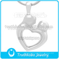 Silver mother and child pendant love symbol pendant urn memorial pendant